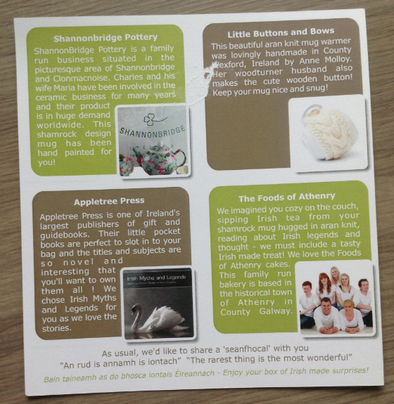 My Ireland Box Review - November 2013