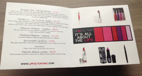 Lip Factory Beauty Box Review - November 2013