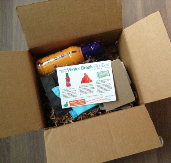 Pijon Box College Subscription Box Review - Winter Break