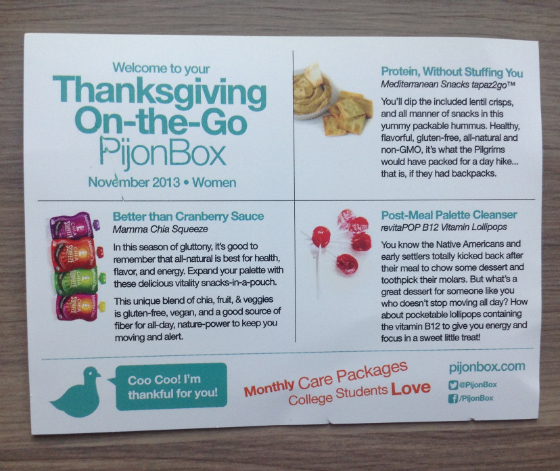 Pijon Box Review - November 2013