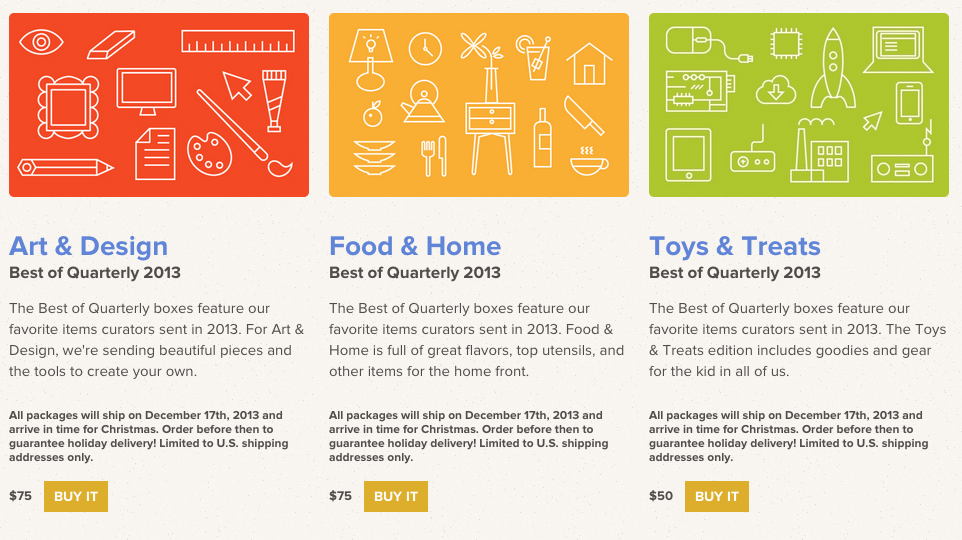 Best of Quarterly 2013 Boxes Available Now!