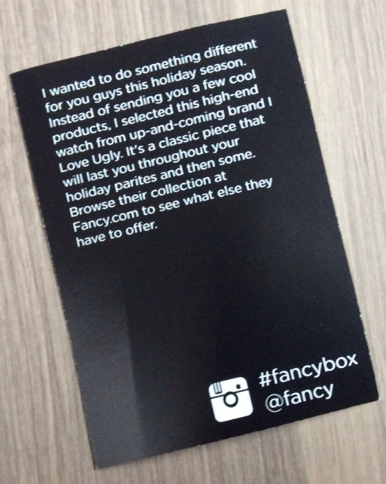 Ashton Kutcher Fancy Box Review - Dec 2013 card