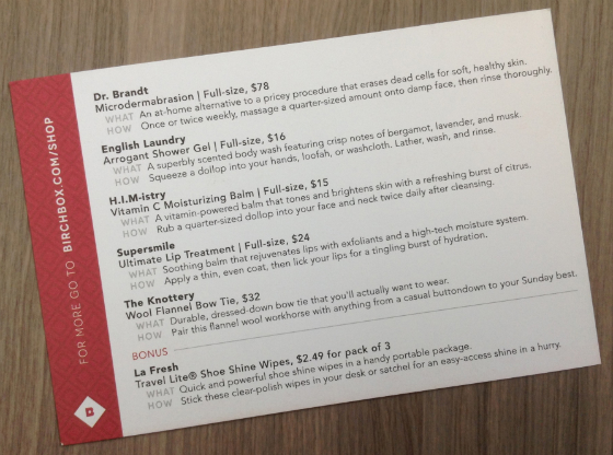 Birchbox Man Review - December 2013