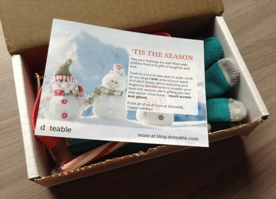 Doteable College Subscription Box Review – Dec 2013