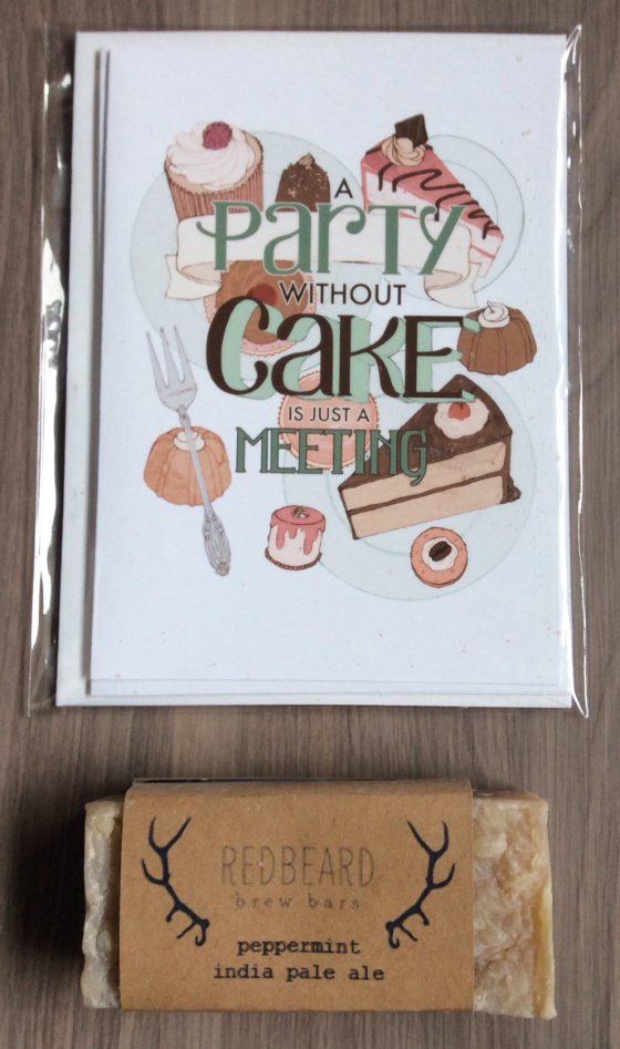 Georgia Crafted Subscription Box Review - Dec 2013 Cake Card