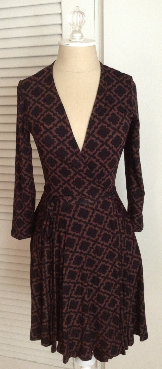 Golden Tote Wrap Dress