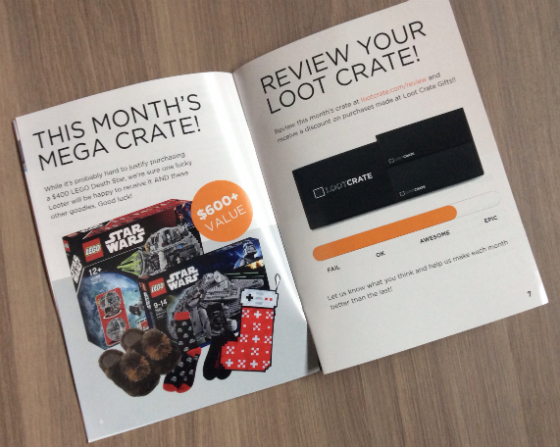 Loot Crate Review & Coupon Code - Dec 2013 Mini Mag