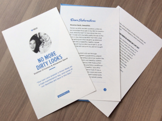 No More Dirty Looks Quarterly Subscription Box Review #NDL09 Letter
