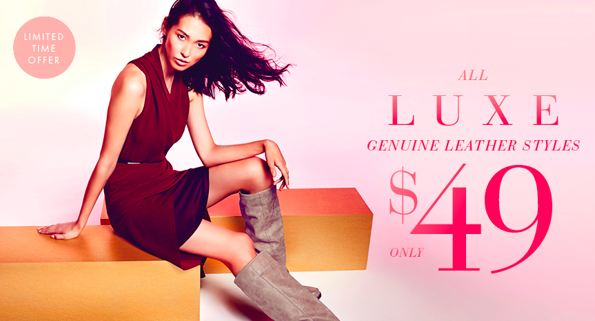 All JustFab LUXE Leather Boots On Sale - Only $49 Deal