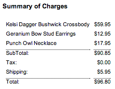 Order Charges