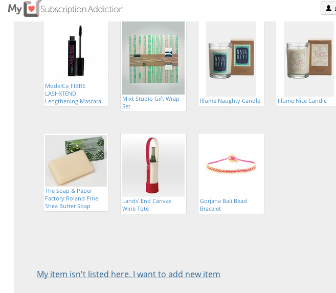 My Item isn't listed here