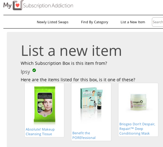 List a New Item
