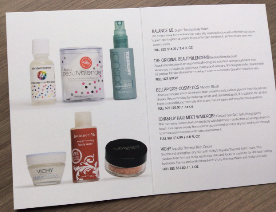  Glossybox Review - January 2014 Card