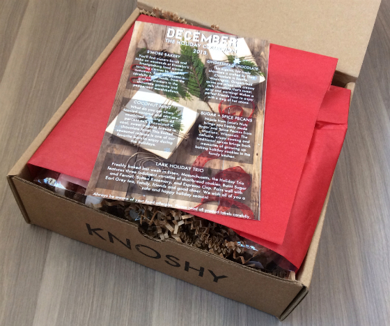 Knoshy Review - Nov & December Gourmet Subscription Boxes Dec Box
