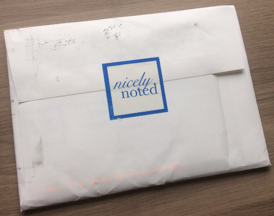  Nicely Noted Subscription Review - January 2014 Envelope
