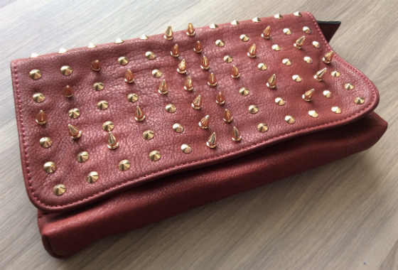 Social Bliss Style Box Review - January 2014 Studded Clutch