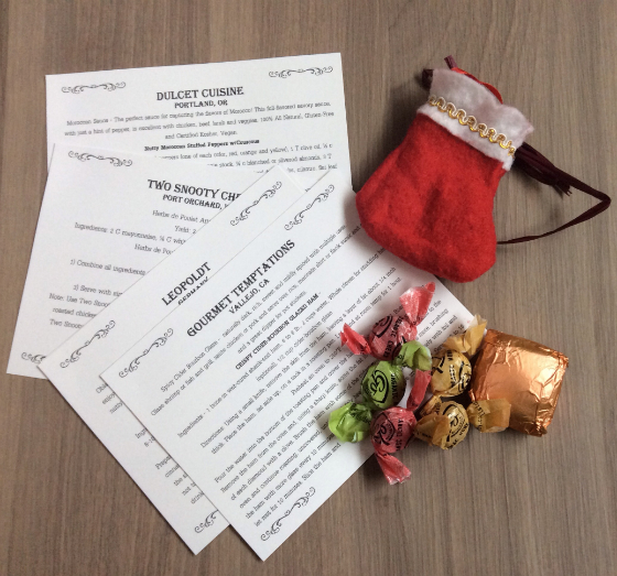 Taste Trunk Gourmet Subscription Box Review - Dec 2013 Extras