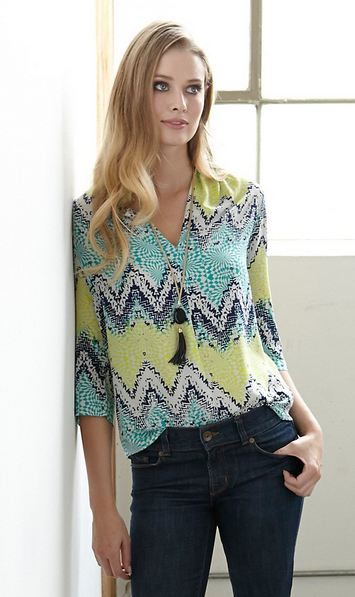 February Golden Tote Available Now! Printed Blouse