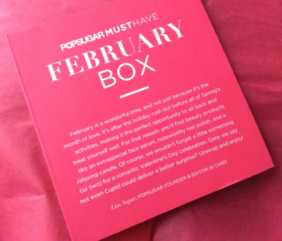 POPSUGAR Must Have Box Review - February 2014 Card