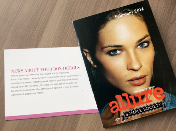 Sample Society Subscription Box Review - February 2014 Mini Mag