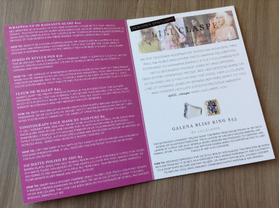 Social Bliss Style Box Review - February 2014 Info