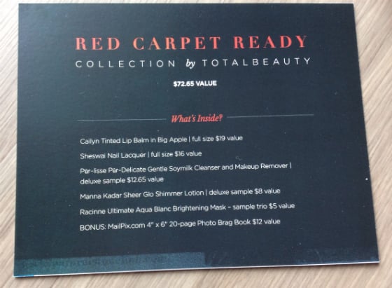 Total Beauty Red Carpet Collection Box Review & Coupon Info