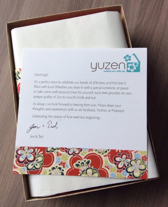 Yuzen Subscription Box Review - Spring 2014 Unboxing