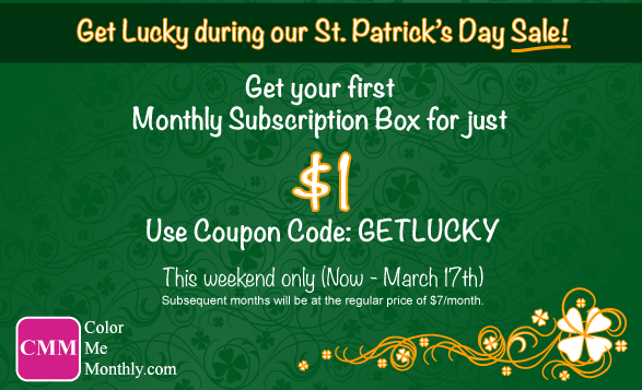 Color Me Monthly Sale – First Box for $1!