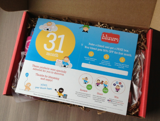 Bluum Baby Subscription Box Review & Coupon - March 2014 First look