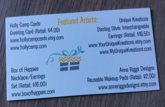 Box of Happies Subscription Box Review - Feb 2014 Card