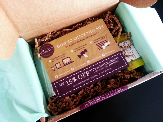 Treatsie Subscription Box Review & Coupon - Feb 2014 Card