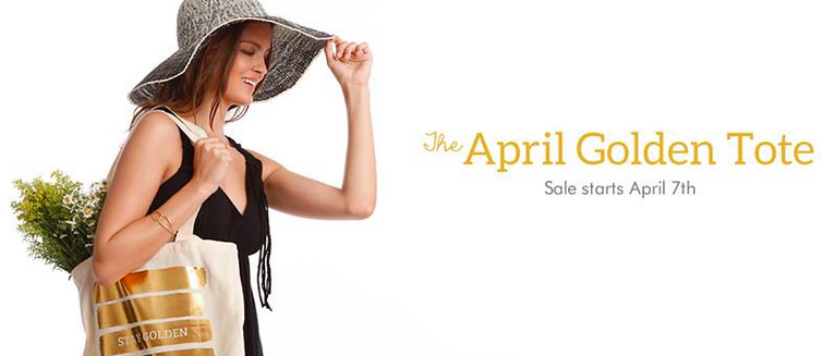 Golden tote on sale today!