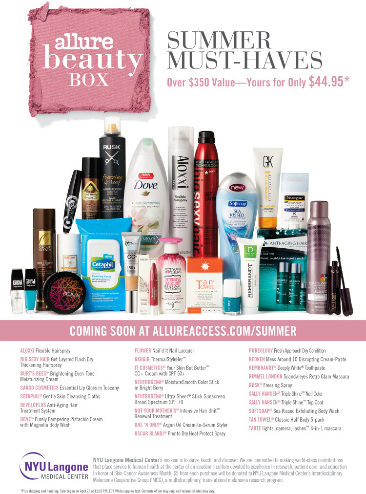 Reminder - Allure Summer Beauty Box on Sale Tomorrow