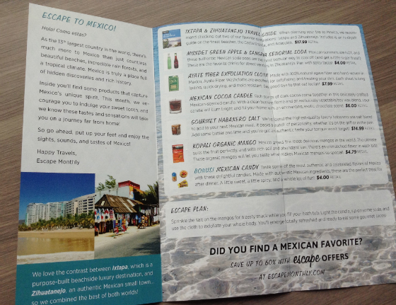 Escape Monthly Review & Coupon Code - April 2014 Info
