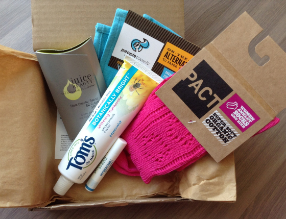 GoodeBox Eco Beauty Subscription Box Review - April 2014 Items