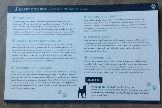 Happy Dog Box Review & 50% Off Coupon - April 2014 Info