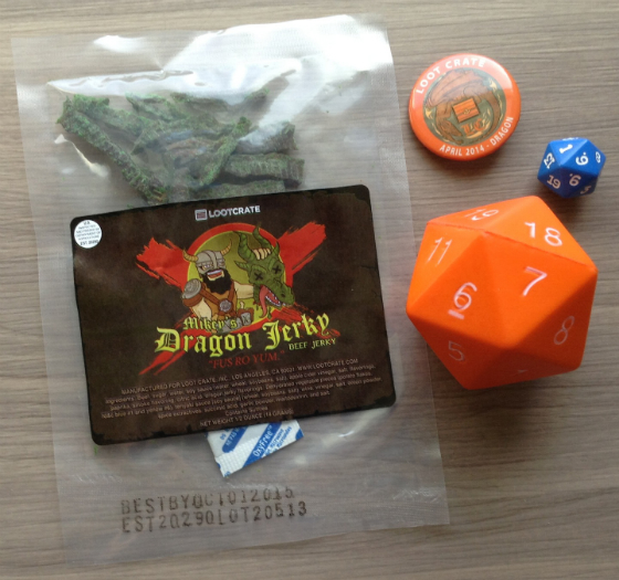 Loot Crate Subscription Box Review & Coupon - April 2014 Dice