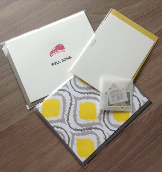 Nicely Noted Subscription Review - March 2014 Cards