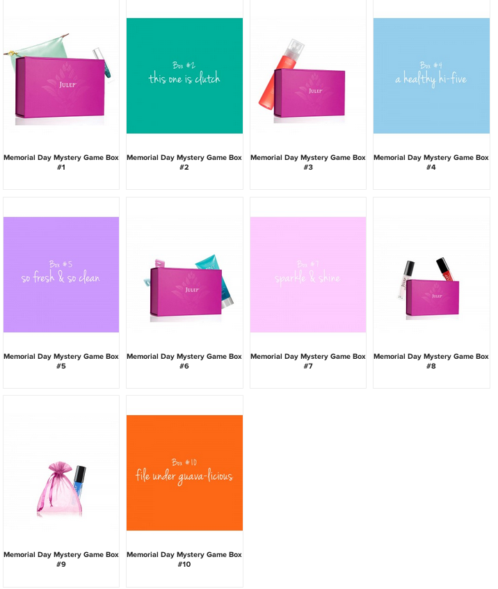 Julep Memorial Day Mystery Box Game -