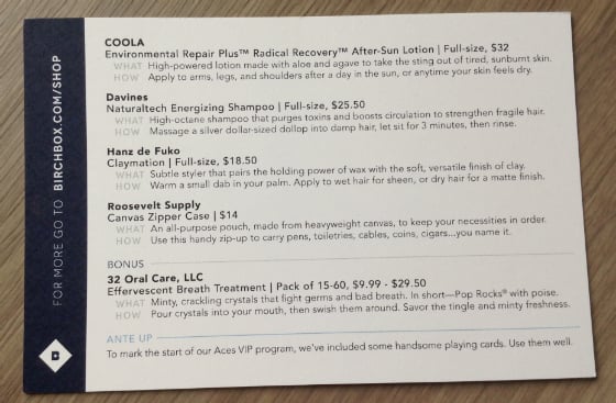 Birchbox Man Subscription Review - May 2014 Info
