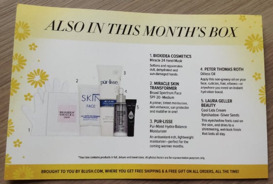 Blush Mystery Beauty Box Subscription Review - May 2014 Info