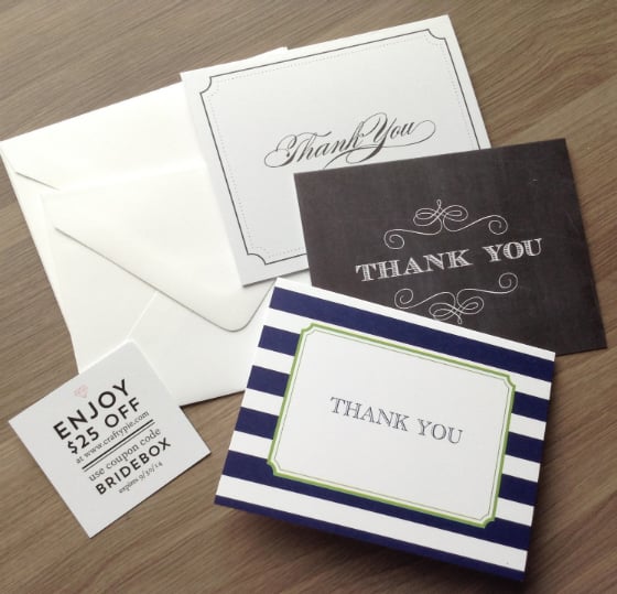 The Bride Box Subscription Review - April 2014 Thank You