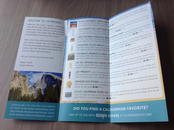 Escape Monthly Subscription Box Review & Coupon - May 2014 Info
