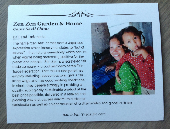Fair Treasure Subscription Box Review - April 2014 Info