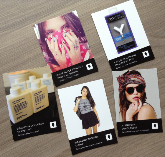 Fancy Box Subscription Review - May 2014 Cards