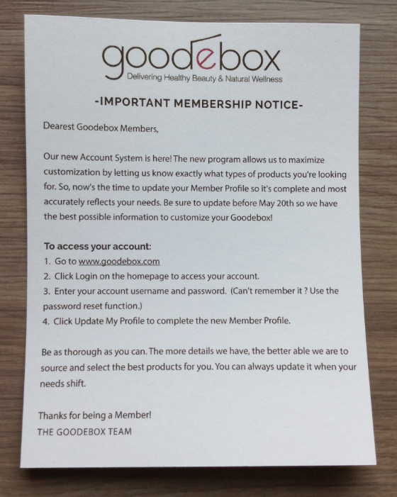 GoodeBox Eco Beauty Subscription Box Review – May 2014 Info