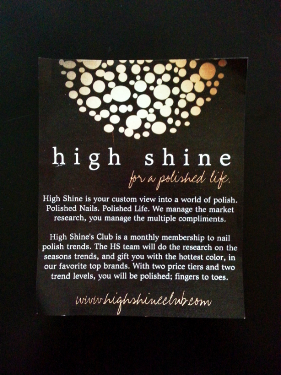 High Shine Club Nail Polish Subscription Box