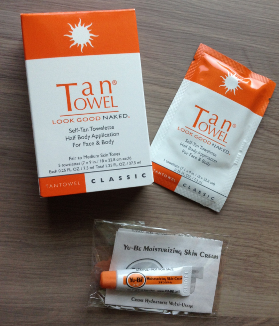 New Beauty Test Tube Subscription Box Review - May 2014 Tan Towel