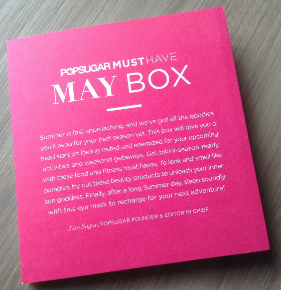 POPSUGAR Must Have Subscription Box Review - May 2014 Card