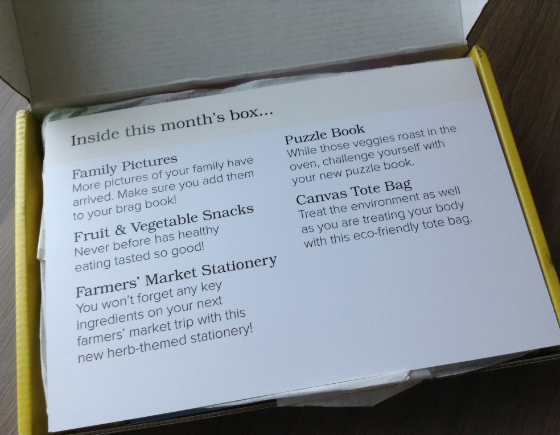 Tandem Lane Subscription Box Review - May 2014 Card